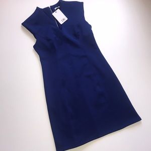 NEW DR2 WOMANS blue sleeveless dress size L